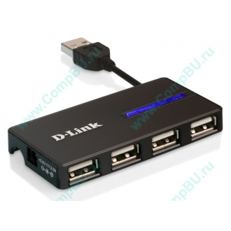 Карманный USB 2.0 концентратор D-Link DUB-104 в Нижнем Новгороде, USB хаб DLink DUB104 (Нижний Новгород)